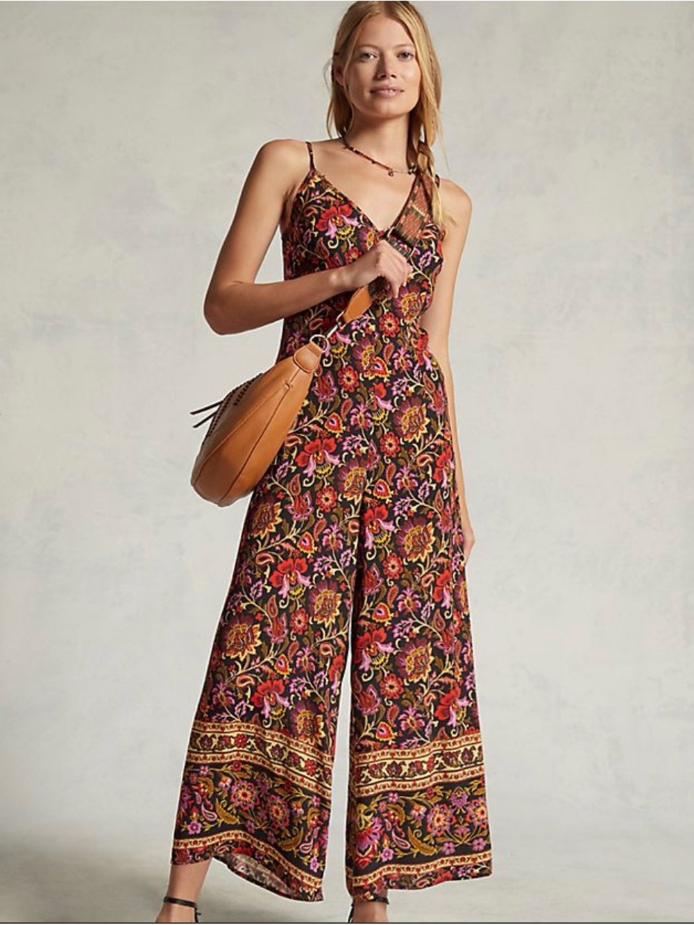 Kachel X Anthropologie Floral Wide-Leg Jumpsuit